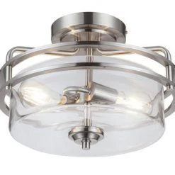 Wholesale ✔️ Patriot Lighting® Joska Brushed Nickel 2-Light Semi-Flush Mount Ceiling Light 🛒 12 Wholesale ✔️ Patriot Lighting® Joska Brushed Nickel 2-Light Semi-Flush Mount Ceiling Light 🛒 -Patriot Light Store 20710 A