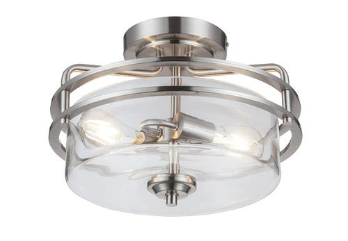 Wholesale ✔️ Patriot Lighting® Joska Brushed Nickel 2-Light Semi-Flush Mount Ceiling Light 🛒 5 Wholesale ✔️ Patriot Lighting® Joska Brushed Nickel 2-Light Semi-Flush Mount Ceiling Light 🛒 - Image 3