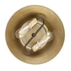 Best Sale 🧨 Patriot Lighting® Kenneth Black & Gold 2-Light Flush Mount Ceiling Light ❤️ -Patriot Light Store 20718 E