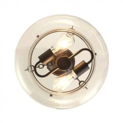 Deals 🧨 Patriot Lighting® Harlee Matte Black 2-Light Semi-Flush Mount Ceiling Light 😉 -Patriot Light Store 20719 A