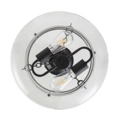 Deals 🧨 Patriot Lighting® Harlee Matte Black 2-Light Semi-Flush Mount Ceiling Light 😉 -Patriot Light Store 20719 B