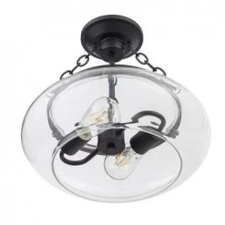 Deals 🧨 Patriot Lighting® Harlee Matte Black 2-Light Semi-Flush Mount Ceiling Light 😉 -Patriot Light Store 20719 F