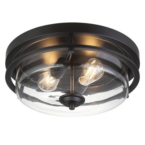 Wholesale 🛒 Patriot Lighting® Joska Matte Black 2-Light Flush Mount Ceiling Light 👍 9 Wholesale 🛒 Patriot Lighting® Joska Matte Black 2-Light Flush Mount Ceiling Light 👍 - Image 7