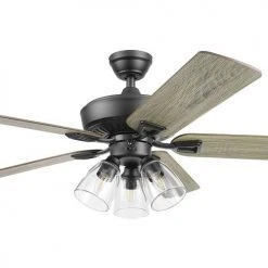 New 😉 Patriot Lighting™ Madeline 52" Matte Black Indoor LED Ceiling Fan 🌟 -Patriot Light Store 20768 3550111 CloseUp SideA