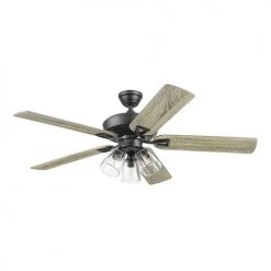 New 😉 Patriot Lighting™ Madeline 52" Matte Black Indoor LED Ceiling Fan 🌟