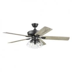 New 😉 Patriot Lighting™ Madeline 52" Matte Black Indoor LED Ceiling Fan 🌟 -Patriot Light Store 20768 3550111 Persp2 SideA