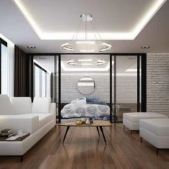 Promo ❤️ Patriot Lighting® Fanton Chrome Integrated LED Pendant ❤️ -Patriot Light Store 34105 016L1