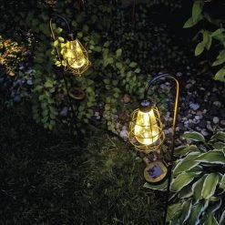 Buy 👍 Patriot Lighting® Solar Integrated LED Vintage Cage Landscape Light - Assorted ✨ -Patriot Light Store 343 4484 inuse night 2