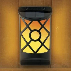 Outlet 😉 Patriot Lighting® Solar LED Flicker Flame Deck Light - 2 Pack 👍 -Patriot Light Store 343 9116 SC