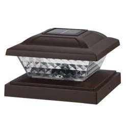 Cheap 👍 Patriot Lighting® Solar LED Melody Bronze Post Cap Landscape Light 4-Pack 😀 -Patriot Light Store 343 9133 45D