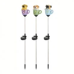 Best Sale 🥰 Patriot Lighting® Solar Integrated LED Teacup Pup Landscape Light - Assorted ⌛ -Patriot Light Store 3434423 Alt1