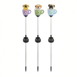 Best Sale 🥰 Patriot Lighting® Solar Integrated LED Teacup Pup Landscape Light - Assorted ⌛ -Patriot Light Store 3434423 Alt2
