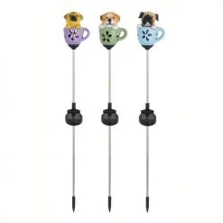 Best Sale 🥰 Patriot Lighting® Solar Integrated LED Teacup Pup Landscape Light - Assorted ⌛ -Patriot Light Store 3434423 Alt4