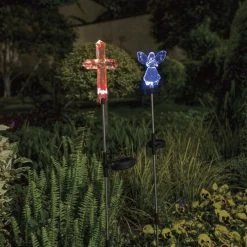 Promo 🔔 Patriot Lighting® Solar Integrated LED Cross/Angel Landscape Light - Assorted 😍 -Patriot Light Store 3434462 7scene
