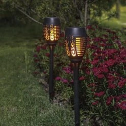Cheap 🎁 Patriot Lighting® Solar Integrated LED Flicker Flame Landscape Light - Assorted ⭐ -Patriot Light Store 3434465 3scene