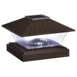 Hot Sale ✔️ Patriot Lighting® Solar Integrated LED Rhame Bronze Post Cap Landscape Light - 2 Pack 🎉