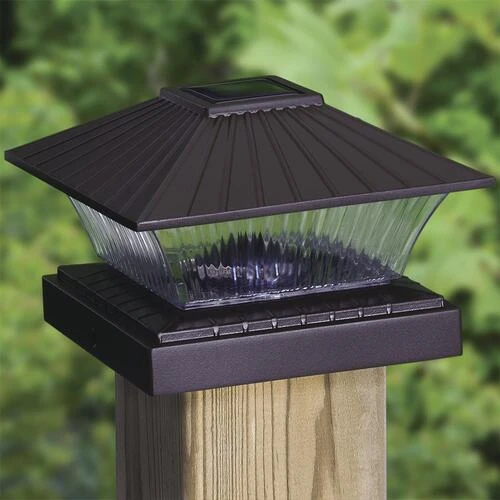 Hot Sale ✔️ Patriot Lighting® Solar Integrated LED Rhame Bronze Post Cap Landscape Light - 2 Pack 🎉 4 Hot Sale ✔️ Patriot Lighting® Solar Integrated LED Rhame Bronze Post Cap Landscape Light - 2 Pack 🎉 - Image 2