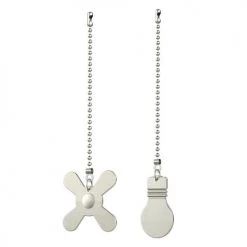 Discount 👍 Patriot Lighting® Satin Nickel Bulb And Blade Pull Chain ⭐