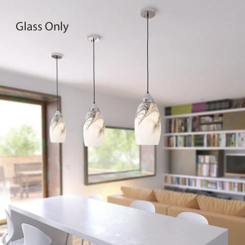 Hot Sale 🧨 Patriot Lighting® White With Black Swirl Replacement Glass With 2-1/4" Fitter ❤️ 4 Hot Sale 🧨 Patriot Lighting® White With Black Swirl Replacement Glass With 2-1/4" Fitter ❤️ - Image 2