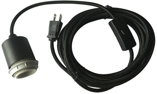 Outlet 🔔 Patriot Lighting 15-1/2' Hanging Black Textile Pendant Light Cord Kit ✨ 3 Outlet 🔔 Patriot Lighting 15-1/2' Hanging Black Textile Pendant Light Cord Kit ✨