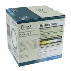 Cheap 😍 Patriot Lighting® LED Black Metal Plug-in Under Cabinet Puck Light ⭐ -Patriot Light Store 346 0800 BK PuckLight side