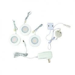 Best Pirce 👍 Patriot Lighting® Integrated LED White Plug-in Under Cabinet Puck Light - 3 Pack 🎉 -Patriot Light Store 346 0895 P Group