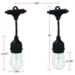 Best deal 😉 Patriot Lighting® 36' Plug-In 18-Light Integrated LED Color-Changing String Light ⭐ 12 Best deal 😉 Patriot Lighting® 36' Plug-In 18-Light Integrated LED Color-Changing String Light ⭐ -Patriot Light Store 346 1102 LEDStringLight Dimensions