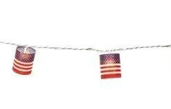 Budget ❤️ Patriot Lighting® 8' 8" 10-Light Patriotic Flag String Light ❤️