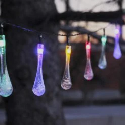 Best deal 🥰 Patriot Lighting® 15' 9" 20-Light Droplet Solar-Powered LED String Light 😍 -Patriot Light Store 3460657 ALT1