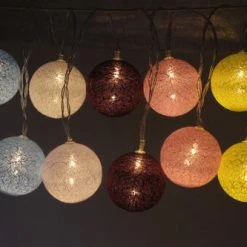 Discount ⌛ Patriot Lighting® 6' 10-5/8" 10-Light Battery-Powered Cotton Ball String Light 👏 -Patriot Light Store 3461142 Alt8