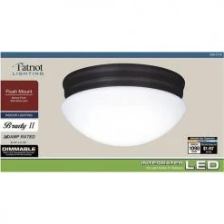 Best Pirce 👍 Patriot Lighting® Brady II Bronze Integrated LED Flush Mount Ceiling Light 🤩 -Patriot Light Store 3482119 Alt7