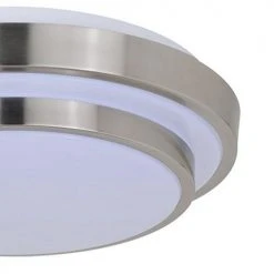 Cheapest ❤️ Patriot Lighting® Helos Satin Nickel LED Flush Mount Ceiling Light ✔️ -Patriot Light Store 3482120 Alt2