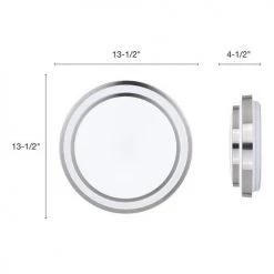 Cheapest ❤️ Patriot Lighting® Helos Satin Nickel LED Flush Mount Ceiling Light ✔️ -Patriot Light Store 3482120 Alt3