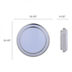Cheapest ❤️ Patriot Lighting® Helos Satin Nickel LED Flush Mount Ceiling Light ✔️ -Patriot Light Store 3482120 Alt4
