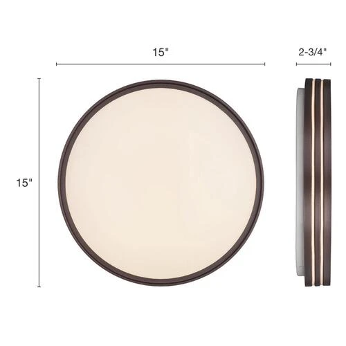 Promo 🤩 Patriot Lighting® Ronald Bronze Integrated LED Flush Mount Ceiling Light ✔️ 6 Promo 🤩 Patriot Lighting® Ronald Bronze Integrated LED Flush Mount Ceiling Light ✔️ - Image 4