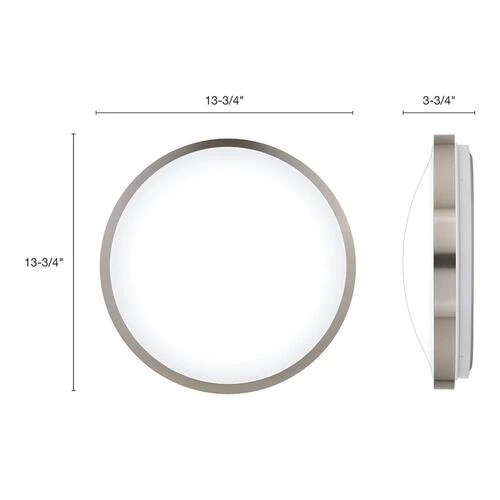 Outlet 💯 Patriot Lighting® Lato Satin Nickel Integrated LED Flush Mount Ceiling Light 😀 6 Outlet 💯 Patriot Lighting® Lato Satin Nickel Integrated LED Flush Mount Ceiling Light 😀 - Image 4