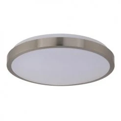 Outlet 💯 Patriot Lighting® Lato Satin Nickel Integrated LED Flush Mount Ceiling Light 😀