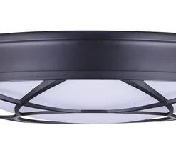 Coupon ✔️ Patriot Lighting® Evie Matte Black Integrated LED Flush Mount Ceiling Light 🥰 -Patriot Light Store 3482149 P LS OFF
