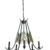 Best Sale 🧨 Patriot Lighting® Seraphina Weatherd Zinc 5-Light Chandelier ❤️ -Patriot Light Store 34883