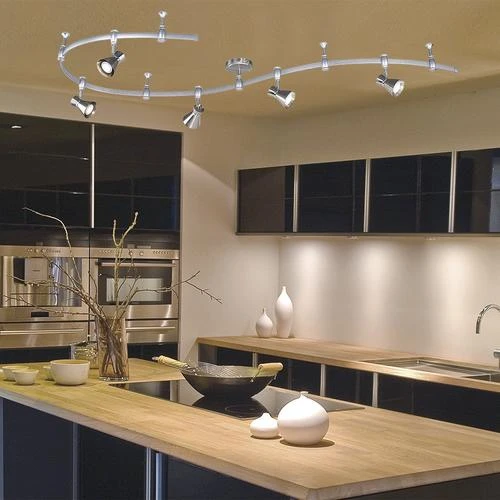 Budget ✨ Patriot Lighting® Sandra 5-Light Nickel LED Flexible Track Light 🌟 5 Budget ✨ Patriot Lighting® Sandra 5-Light Nickel LED Flexible Track Light 🌟 - Image 3