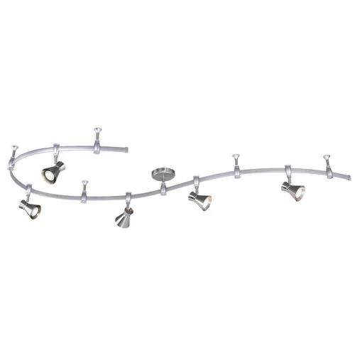 Budget ✨ Patriot Lighting® Sandra 5-Light Nickel LED Flexible Track Light 🌟 3 Budget ✨ Patriot Lighting® Sandra 5-Light Nickel LED Flexible Track Light 🌟