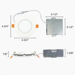 Best reviews of 🛒 Patriot Lighting® 4" Integrated LED Ultra-Thin Round Downlight ✔️ -Patriot Light Store 349 1345 Spec Dimensions