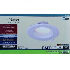 Best reviews of ⌛ Patriot Lighting® 6" Integrated LED Deep Baffle Ultra-Thin Recessed Downlight 🧨 -Patriot Light Store 349 1352 Alt3
