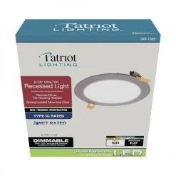 Buy ⭐ Patriot Lighting® 6-7/8" LED Bronze Ultra-Thin Downlight ❤️ 9 Buy ⭐ Patriot Lighting® 6-7/8" LED Bronze Ultra-Thin Downlight ❤️ -Patriot Light Store 349 1392 Box