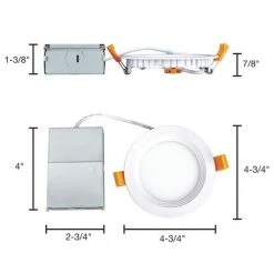 Best Pirce ❤️ Patriot Lighting® 4" LED Ultra-Thin Downlight ⌛ 7 Best Pirce ❤️ Patriot Lighting® 4" LED Ultra-Thin Downlight ⌛ -Patriot Light Store 349 2101 Dimensions
