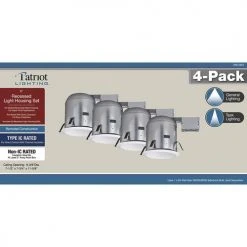 Deals 💯 Patriot Lighting® 6" Remodel Recessed Light Housing With Baffle Trim - 4 Pack 🤩 -Patriot Light Store 349 2921 Alt3