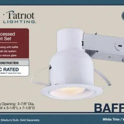 Deals 🤩 Patriot Lighting® 4" White Recessed Light Set 🧨 -Patriot Light Store 3490009 Alt8
