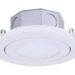 Discount ❤️ Patriot Lighting® 4" White Recessed LED Gimbal Trim Downlight 🧨 -Patriot Light Store 3491215 Alt1