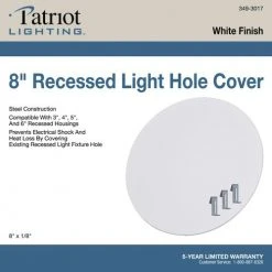 Cheap ⌛ Patriot Lighting® 8" Recessed Light Hole Cover 🎉 -Patriot Light Store 3493017 Alt5