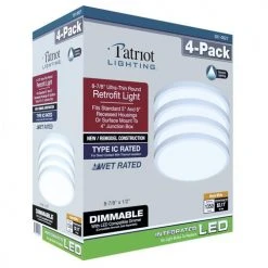 Cheapest ✨ Patriot Lighting® 8-7/8" LED Flat Panel Ultra-Thin Downlight 😉 -Patriot Light Store 351 0027 Box1